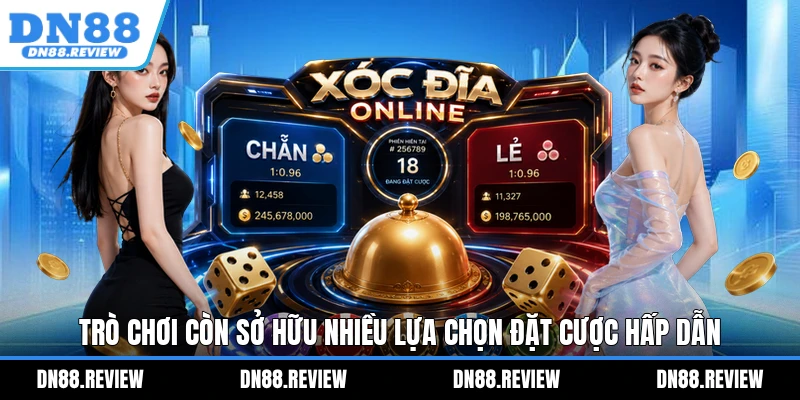 Trò chơi còn sở hữu nhiều lựa chọn đặt cược hấp dẫn Trò chơi còn sở hữu nhiều lựa chọn đặt cược hấp dẫn